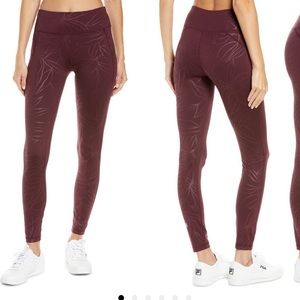 Sweaty Betty All Day 7/8 Leggings NWT. Current season! Plum red drift floral
